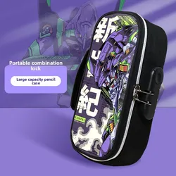 Evangelion Unit - 01 Canvas Pencil Case - Cute Anime Character Stationery Pouch (06)