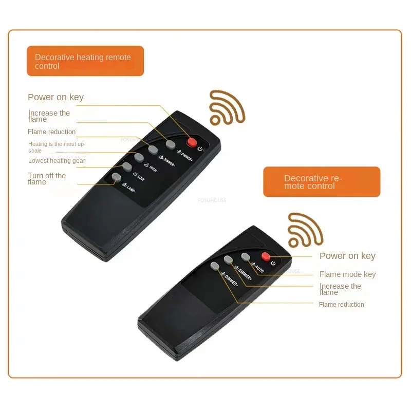 Electric Fireplaces Simulated Flame Decorative Cabinet Heater Nordic Home Decoration Living Room Embedded Fake Fire TV Fireplace