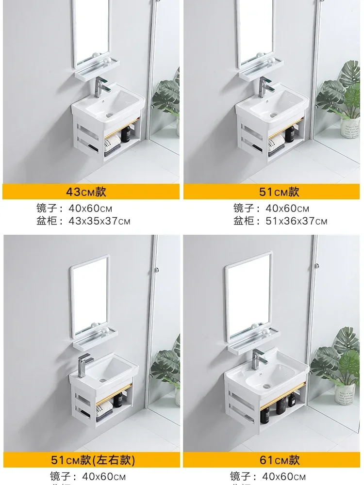 S~Red Bathroom Washbasin Home Bathroom Small Apartment Wash Basin Cabinet Combination Washstand