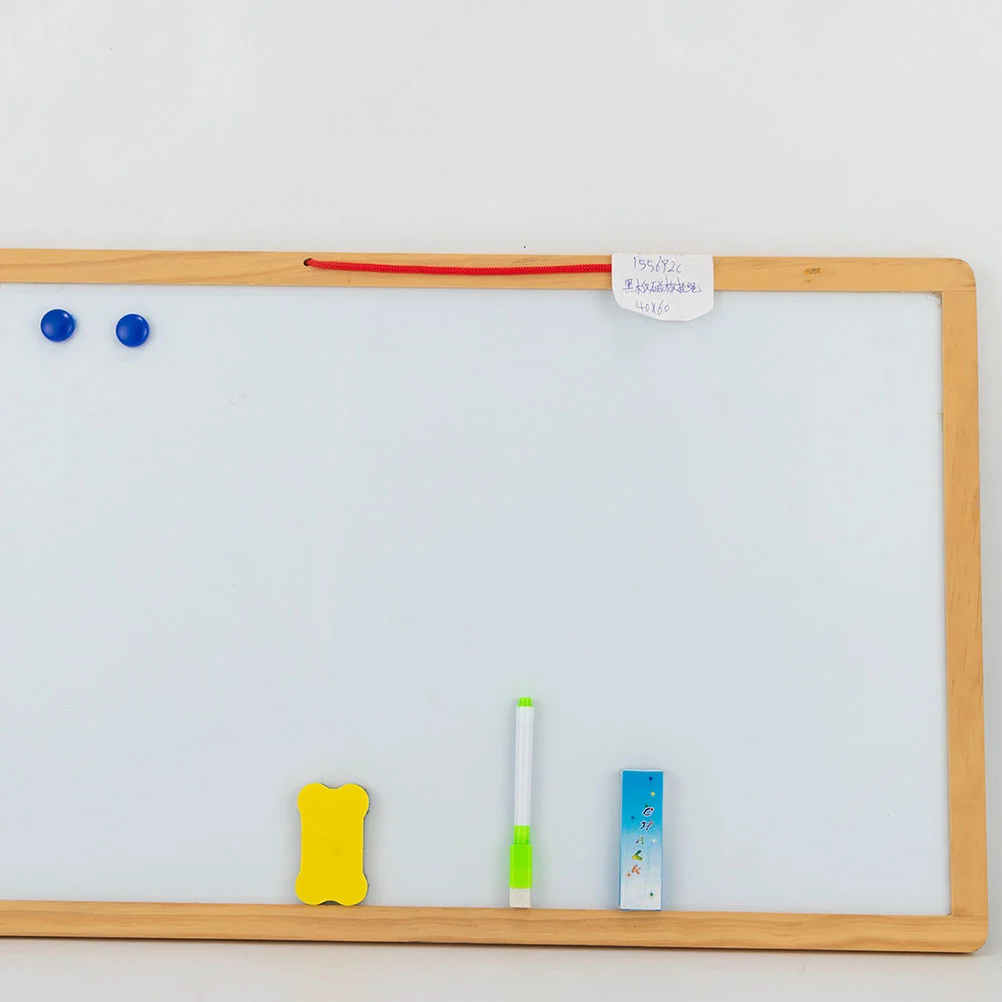 Double Sided Black White Magnetic Board Wooden Chalkboard Hanging Blackboard Small Chalkboard Presentation Supplies Office