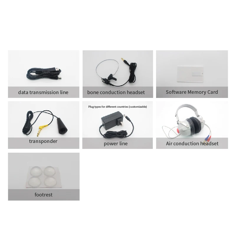 Portable LCD Audiometer Digital Diagnostic Medical Pure Tone Audiometer for Hearing Test Adult Hearing Screening Instrument 4