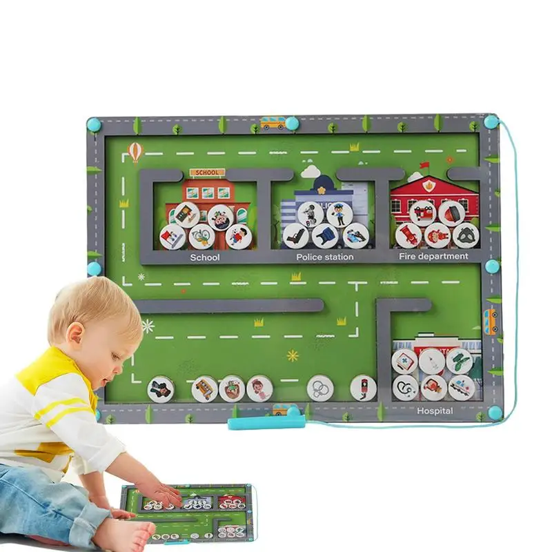 

Magnetic Sorting Game Montessori Fine Motor Skills Educational Toys Magnetic Classification Game Magnetic Beads Montessori Toys