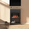 Mateo 30 Inch Electric Fireplace with Mantel and Shelf, Replaceable Fireplace Insert Heater, Freestanding, Remote Control, 5
