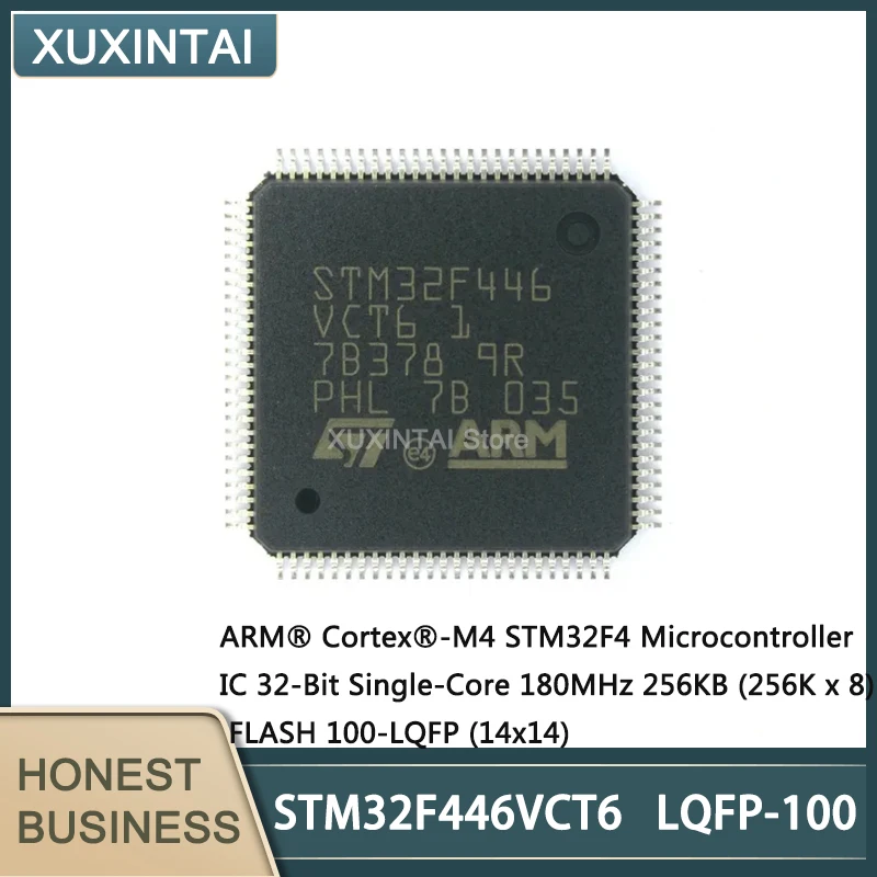 

5Pcs/Lot New Original STM32F446VCT6 STM32F446 Microcontroller IC 32-Bit Single-Core 180MHz 256KB (256K x 8) FLASH 100-LQFP