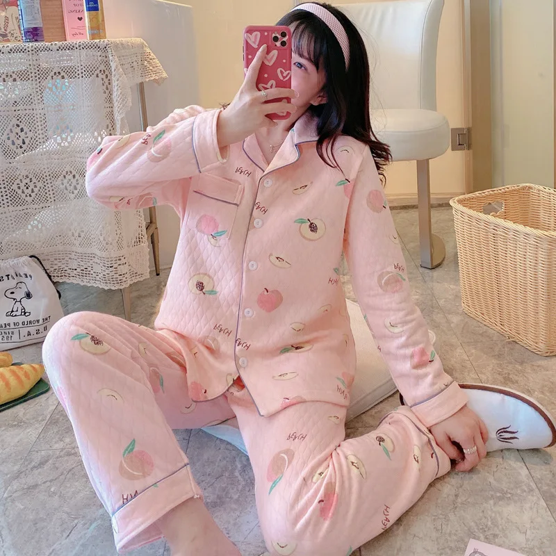 Hello Kitty – pyjama en coton pour femmes, ensemble deux pièces, vêtements  de nuit de maternité, tenue