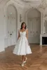 Customized Spaghetti Strap A-Line robes de soirée V Neck Knee-Length Evening Dresses Applique Valentines Day Wedding Dress AE505 5