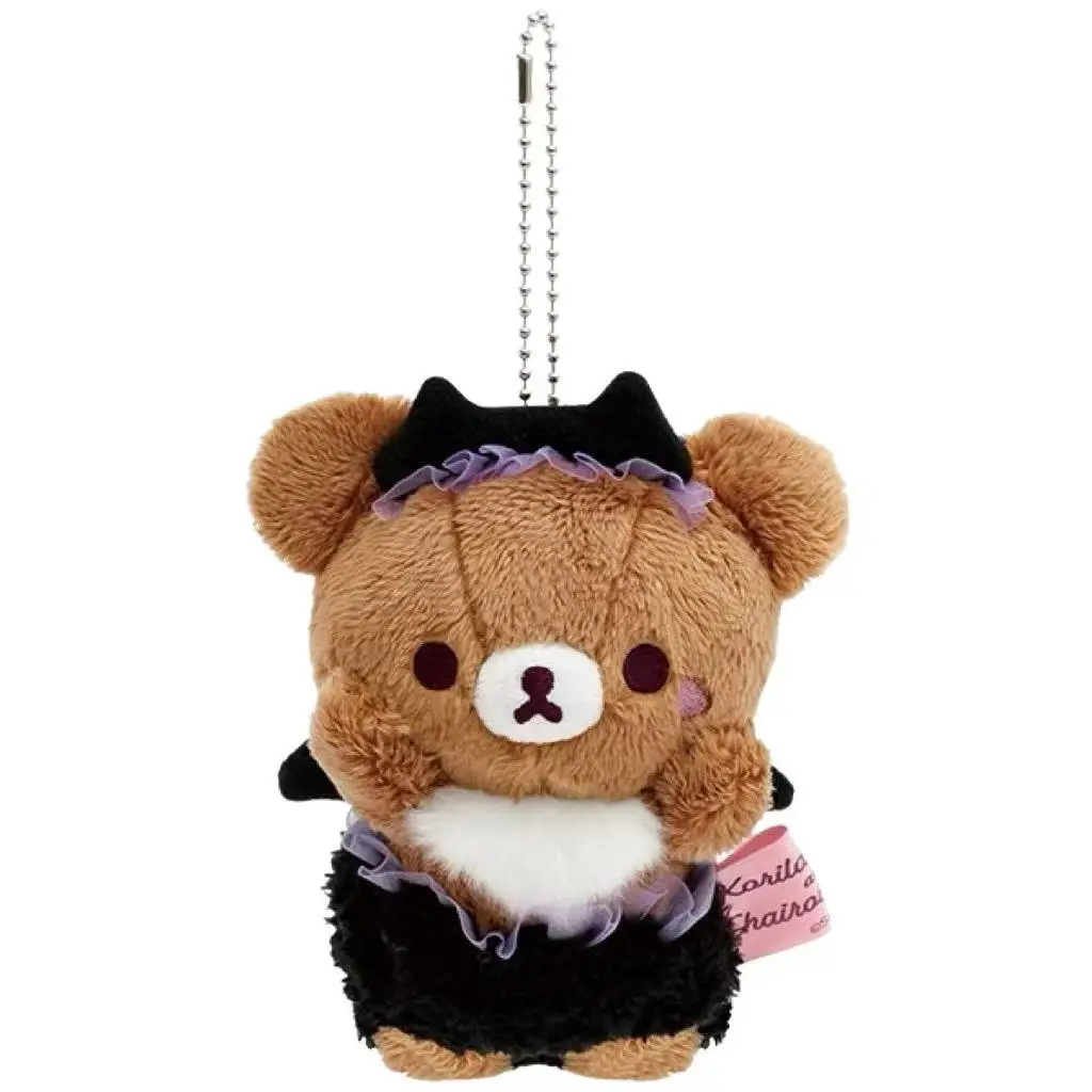 Kawaii Halloween Little Rilakkuma Plush Doll Keychains Devil relaxe Bear Sister angel Pink bunny Korilakkuma Bear Bag Pendant