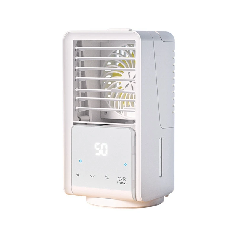 

Portable Air Conditioner Fan 3 Speeds Mini Air Cooler 4In1 Small Air Conditioner Unit White With 700Ml Water Tank