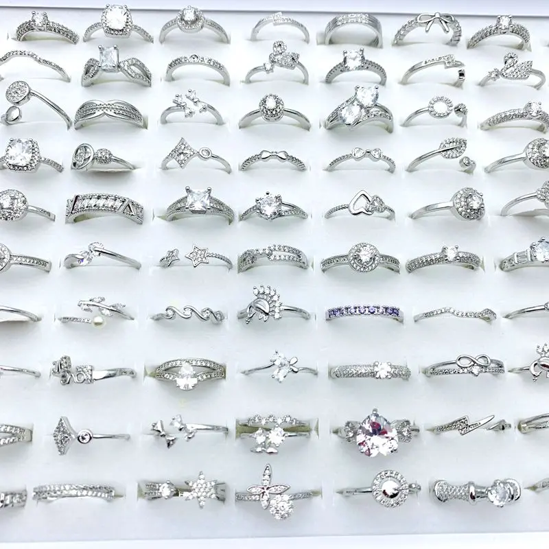 

Женское кольцо с серебряным покрытием, 10 штук