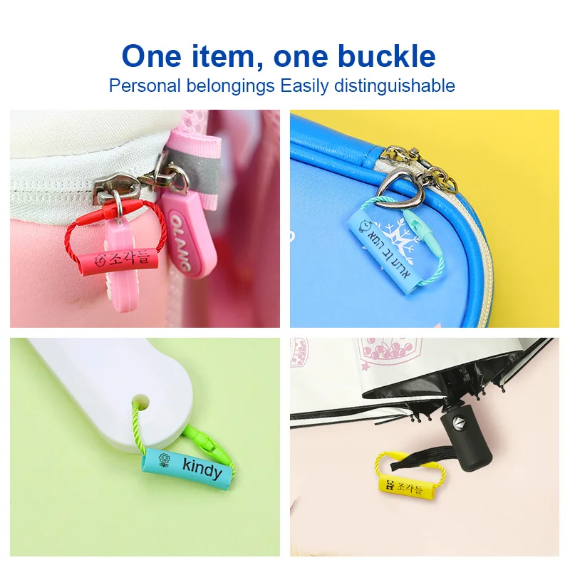 Name Stickers 24pcs Baby Shoes Schoolbag Cup Clothes Name Sticker Waterproof Tag Rope Baby Name Ring Children Customized Label Pendant