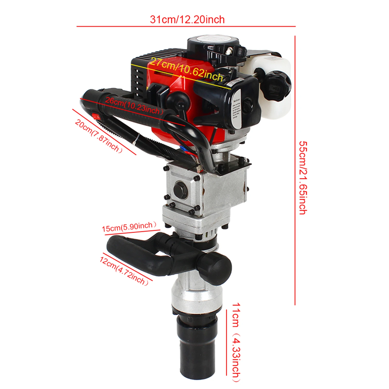 Piling Machine High Efficient Gas Powered t-Post Driver 900W for Fences and Star Stakes Power Tools 4