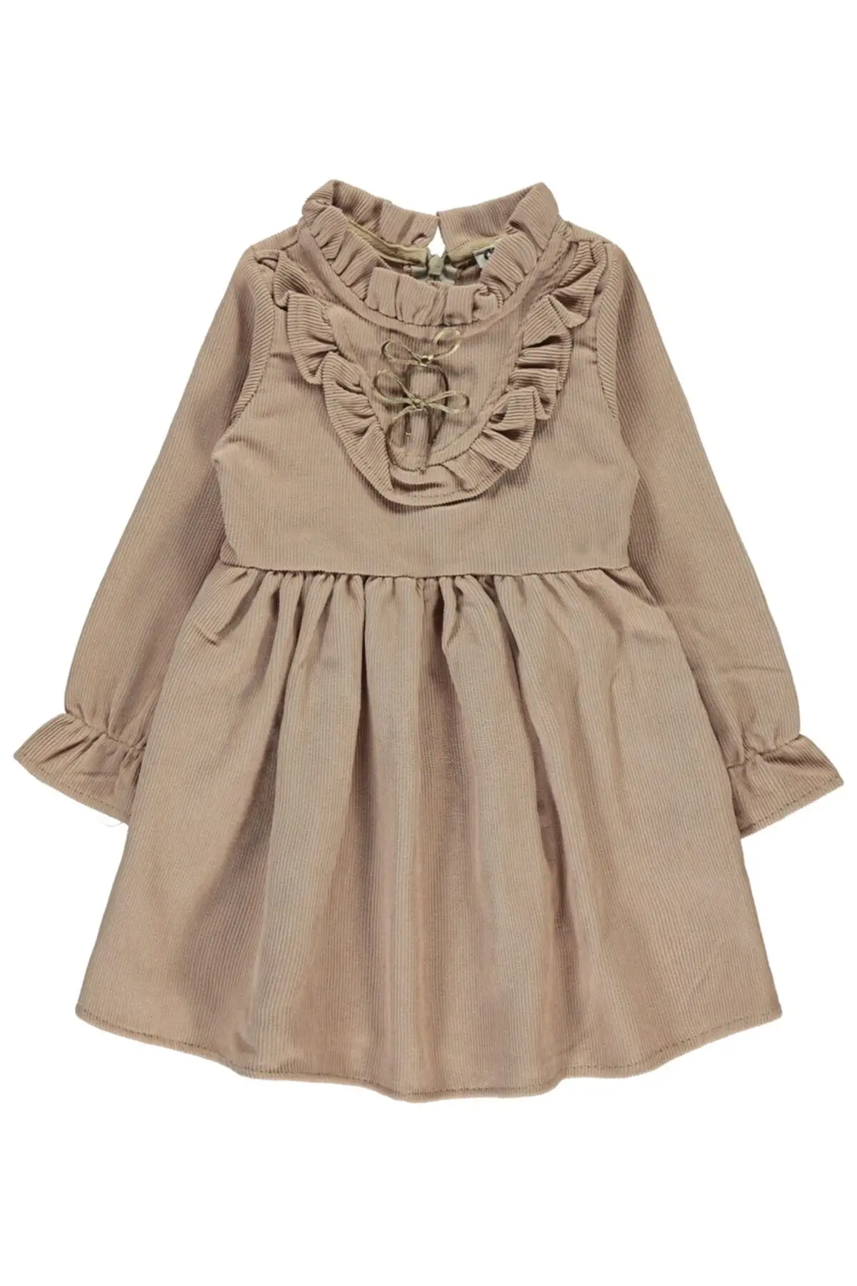 

Girl's Dress 2-5 Age Beige Dominant Collar Clothing