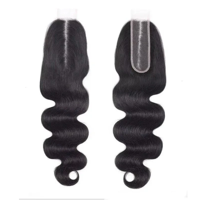 Body Wave Human Hair 2x6 Lace Closure Brazilian Remy Human Hair For Woman Transparent Lace Pre Plucked Hairline Daily Use