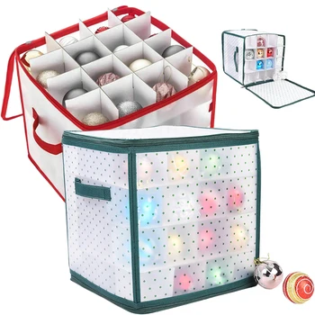 64-Grid Christmas Bauble Storage Box – with Dividers 1