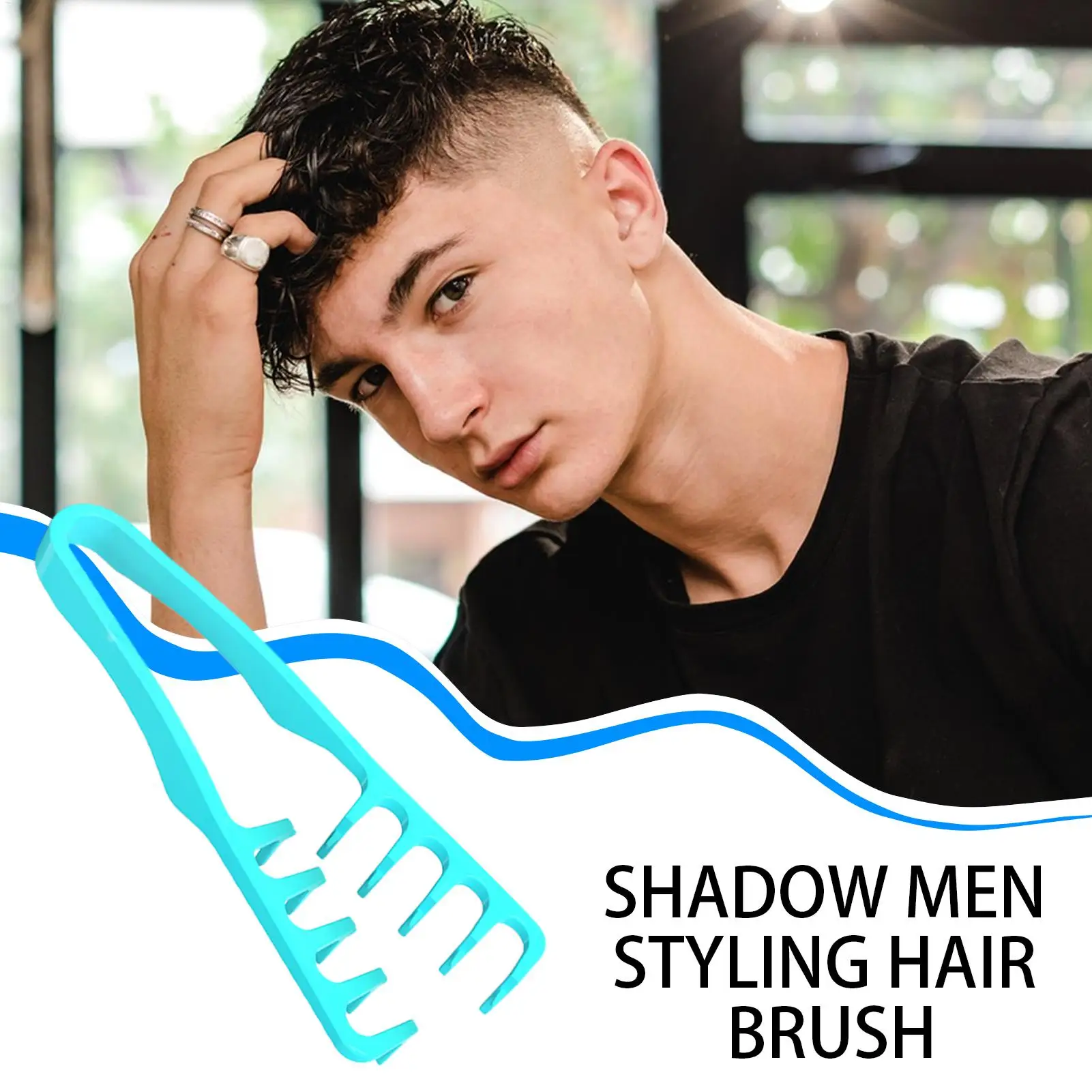 Hair Brush for Men Root Lifting Tool Volume Brush for Men Bang Hair Volume Root Lifting Clip Comb Tool for Friends Family Boys