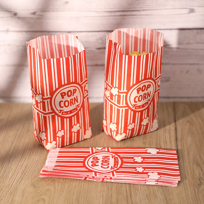50 Stück Popcorn-Verpackungsbeutel, Snack-Leckereien, Behälter, Eimer, Hochzeit, Geburtstag, Party, Filmnacht, Zubehör, individuelle Lebensmittelbeutel-Box – Detail 6