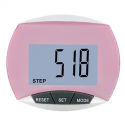 Advanced 3D Pedometer with LCD Display and Anti - Slip Portable Design for Walking and Outdoor Activities (Pink)