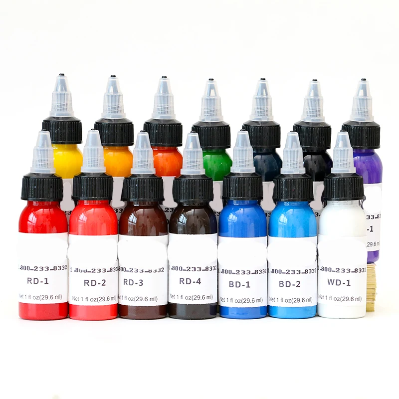 Tattoo Inks 14 Colors To Choose From 30ml/bottle Tatto Pigment Inks Set