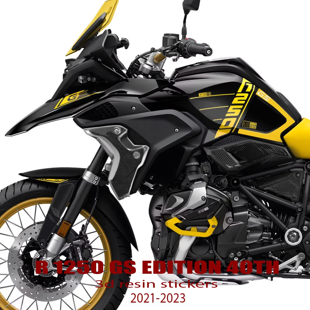 For BMW R 1250 GS 40th Edition R1250 GS 40th 2021 2022 2023 R1250 GS 40th Edition Motorcycle 3D Epoxy Resin Sticker Kit