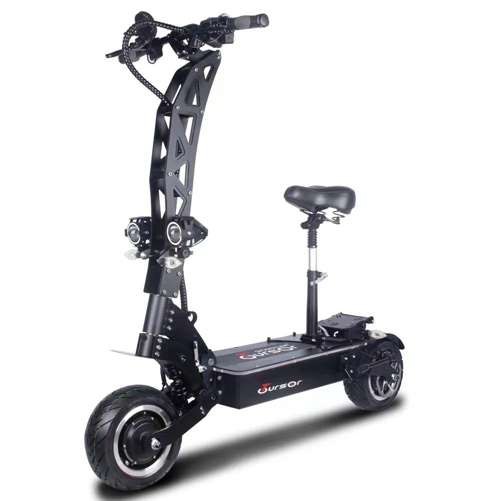 Adult 6000W dual motor electric scooter 60V 40Ah battery Long range 120km 11-inch tire foldable off-road fast scooter