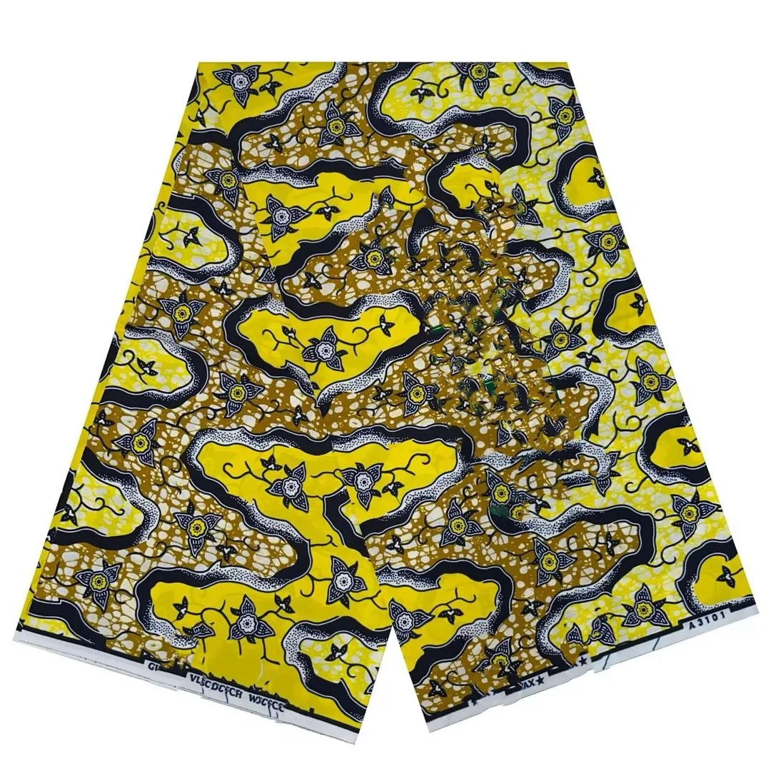 New Style Supe-V hollande African Fabrics Nigerian Wax Print High Quality African Wax Fabrics For Patchwor T8