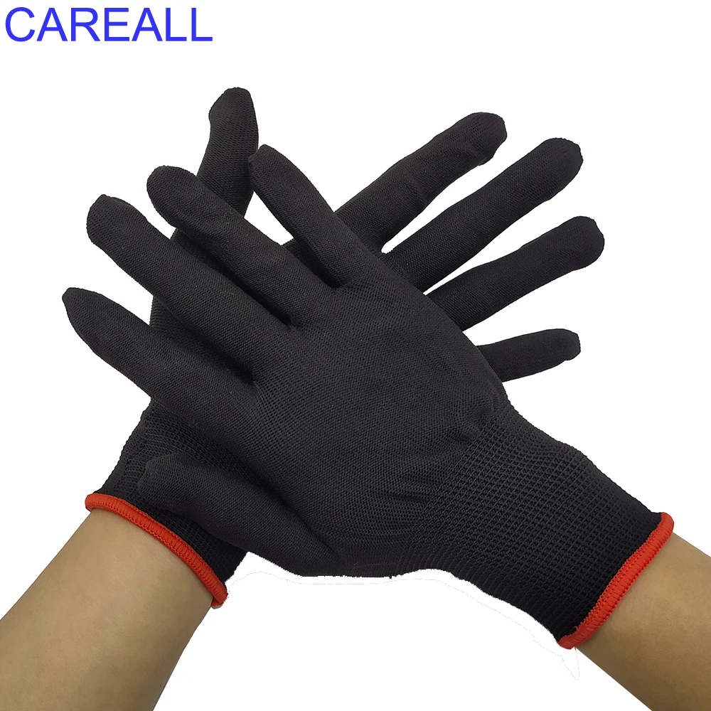 CAREALL 12 Pairs Wrap Gloves Window Film Tint Vinyl Applicator Tool Anti-Static Auto Nylon Labour Work Gloves