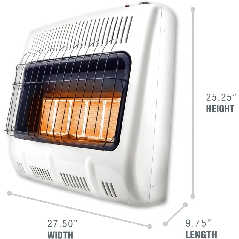 Mr. Heater Vent Free 30,000 British Thermal Unit Radiant Propane Space Heater with Thermostat and Automatic Low Oxygen Shut Off