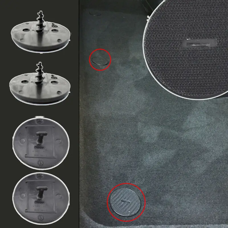 바닥 매트 클립 T 앵커 플레이트 잠금 장치, BMW F10 F11 E65 E66 07149166609 -1, 3, 5, 6, 7, X3, X4, X5, X6 시리즈용 자동차 액세서리, 2 개