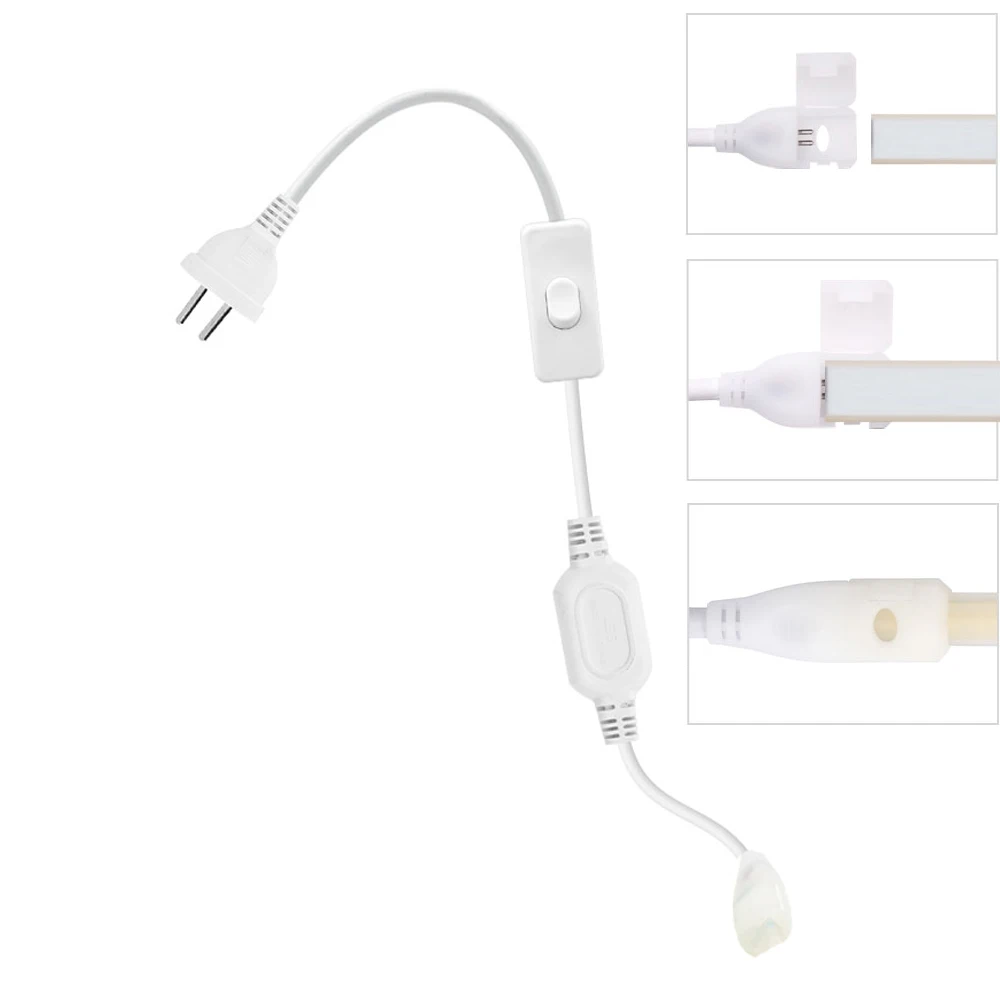 스위치 포함 AC 전원 코드, AC 110V US 전원 플러그 와이어, 288LED..