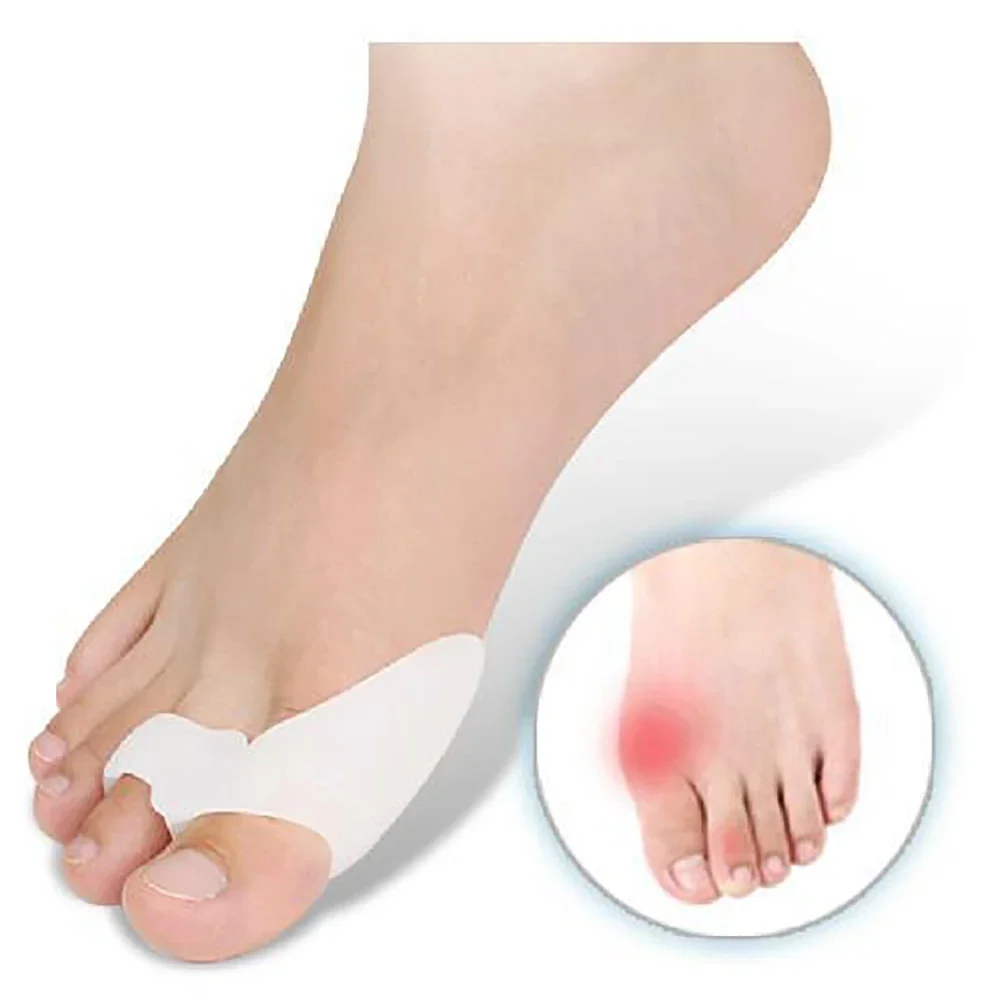 Toe Separators Toe Spreader Toe Corrector Finger Toe Separator Toe Protectors 2Pcs Silicone Toe Separator Soft Bunion Corrector Hallux Valgus Correction Straightener Toe Protector Pedicure Tool Foot Care