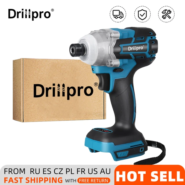 Drillpro-destornillador eléctrico inalámbrico, herramientas eléctricas  recargables de 1/4 pulgadas para batería Makita de 18V - AliExpress