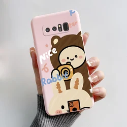 Cute Panda Cartoon Soft TPU Silicone Back Cover for Samsung Galaxy Note 8 (Pink-L01)