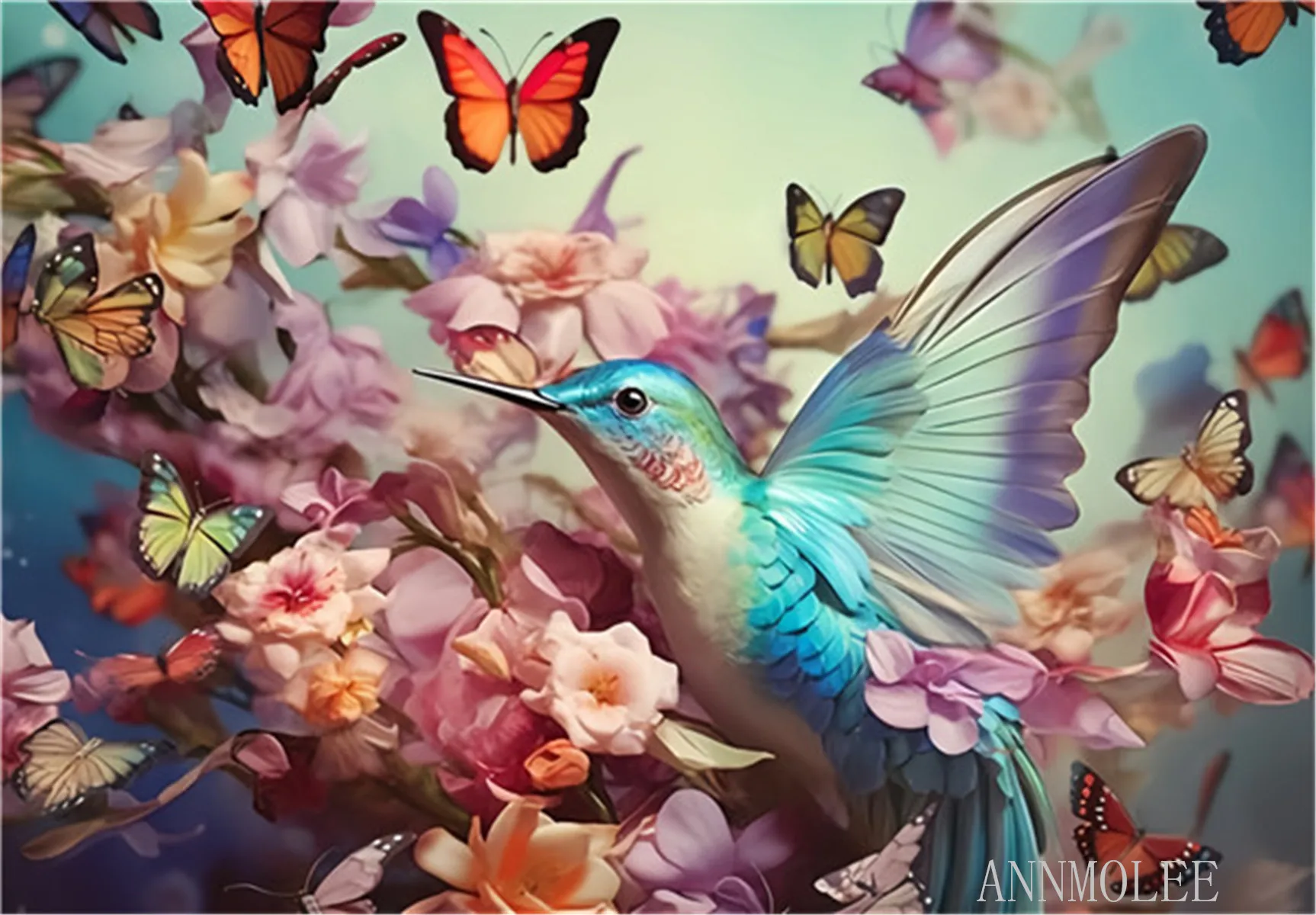 

Puzzles for Adults Pieces Jigsaw Puzzles Humming Bird Butterflies Formation Wooden DIY Families Toys Gift for Home