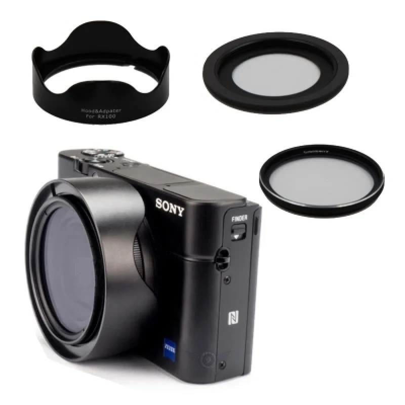 

For Sony RX100 M2 M3 rx100 m7 RX100M5 RX100M6 DSC-RX100VI RX100V RX100Vii QX100 lens Camera 46MM UVAluminum Filter Adapter Ring