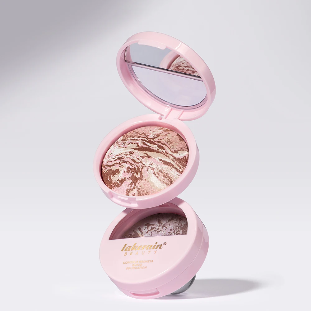 Loose Powder Baked Brighten Color Correcting Powder Foundation Fair Buildable Light to Medium Coverage Demi-Matte Natural Finish