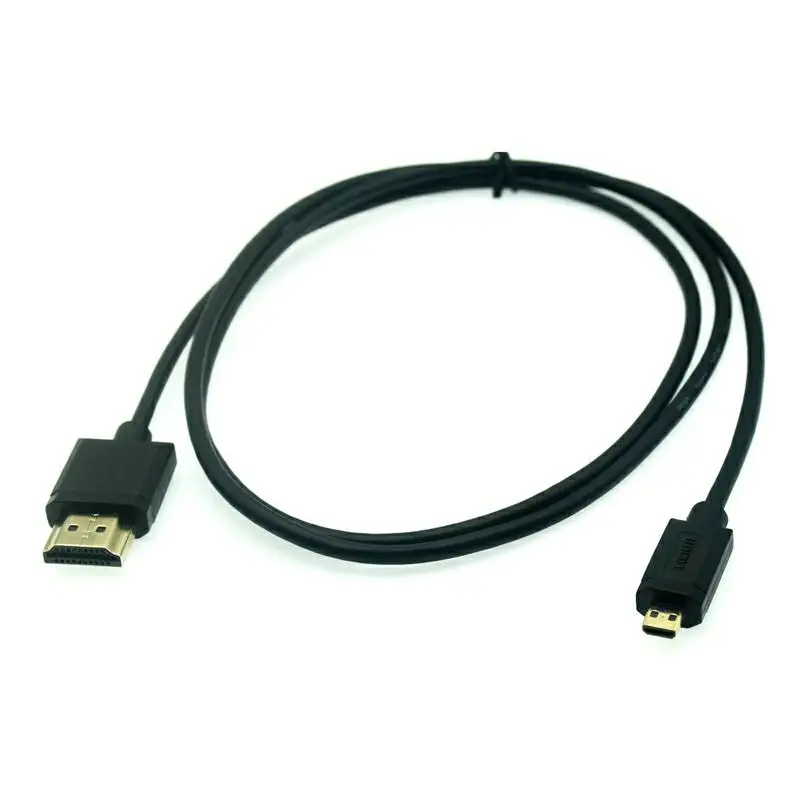 OD 3.0mm Super Soft Micro & Mini HDMI-compatible To HDMI-compatible Male Thin Cable 2k 4k Hd @60hz Light-weight Portable 0.3m 1m