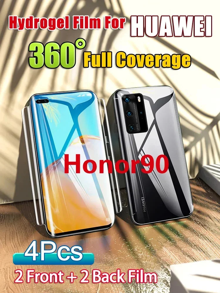 Honor90Pro Soft Screen Protector Per Honor 90 Pro Hd Hydrogel Film Honor90 360 ° Anteriore Posteriore Honor 90Pro Edge Copertura Completa