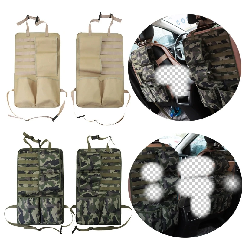 

Car Organizer Seat Back Storage Bag Multifunction Camo Hanging Bags Car Stowing Tidying Pocket Interior Accessories 1 Piece