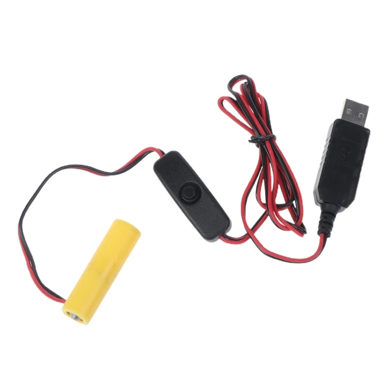 USB 4.5V AA 배터리 제거기(스위치 포함) 시계용 AA LR6 배터리 3개 교체