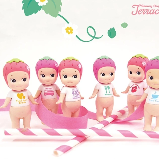 Mysterious Box Cute Cartoon Angel Strawberry Cafe Limited Series Blind Box Pvc Room Desktop Ornament Anime Doll Birthday Gift 6