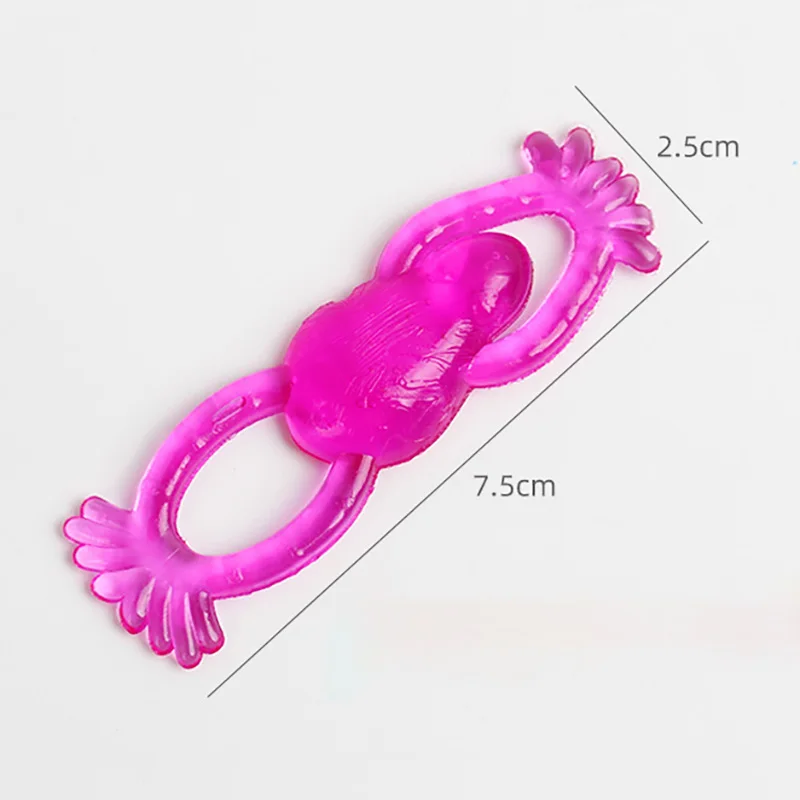 5Pcs Catapult Frog Animal Toys Cartoon Catapult Frog Sticky Stretching Elastic Toys Kids Birthday Party Gift Finger Game