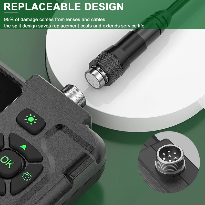 Cámara endoscópica IPS de 4,5 pulgadas HD1080P Cable rígido reemplazable de 15m cámara de enfoque automático de 5.0MP inspección impermeable boroscopio de alcantarillado de coche S579e54d92ac24db4bfbf5196261b93d3y