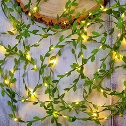 Enchanted Green Leaf Vine String Lights - Elegant Decorative Fairy Lights - 2M 20LED (XLY)