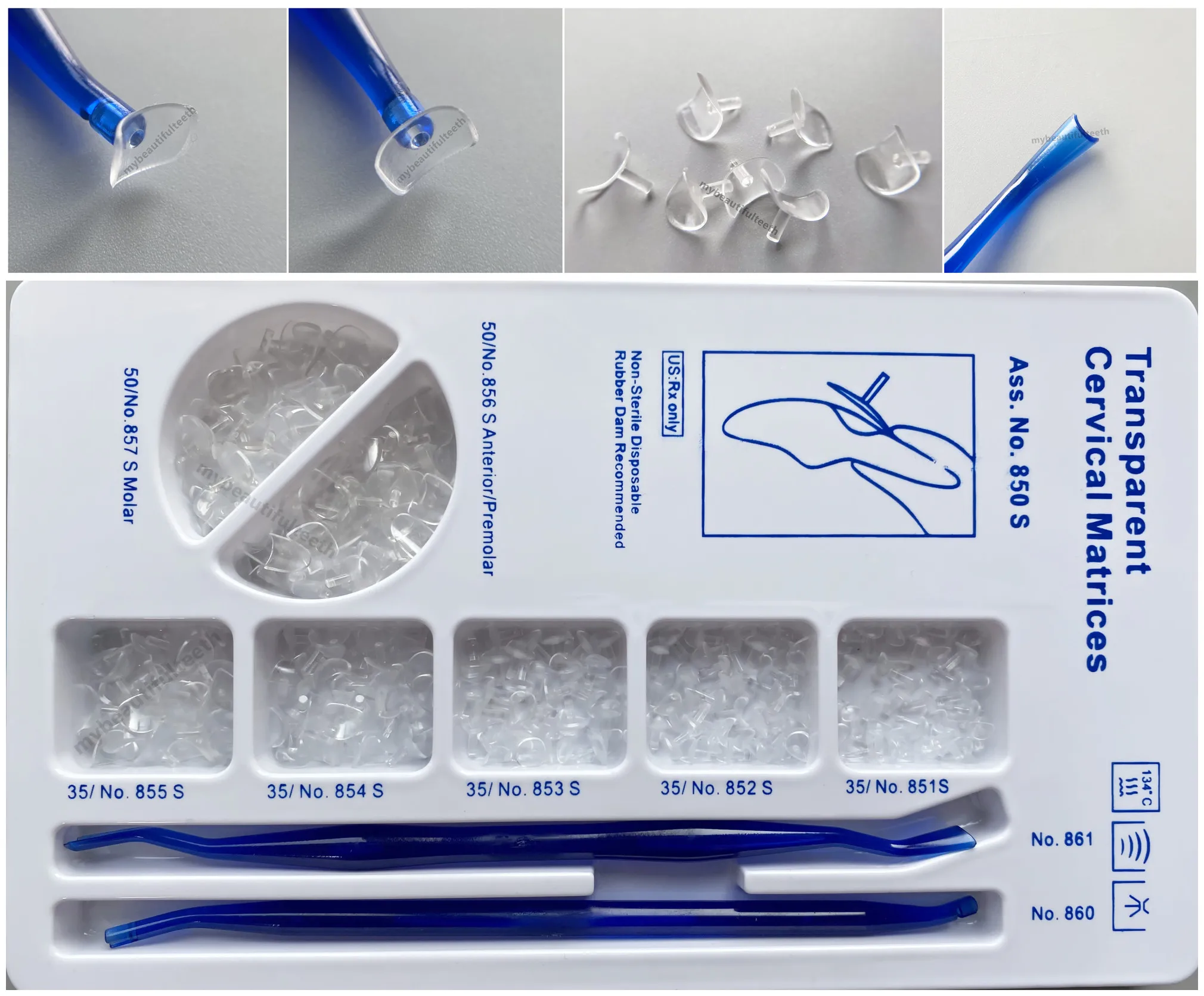 2 Matrices Cervicales Transparentes Pour Composite Dentaire - Rétracteur Gingival - Neuf
