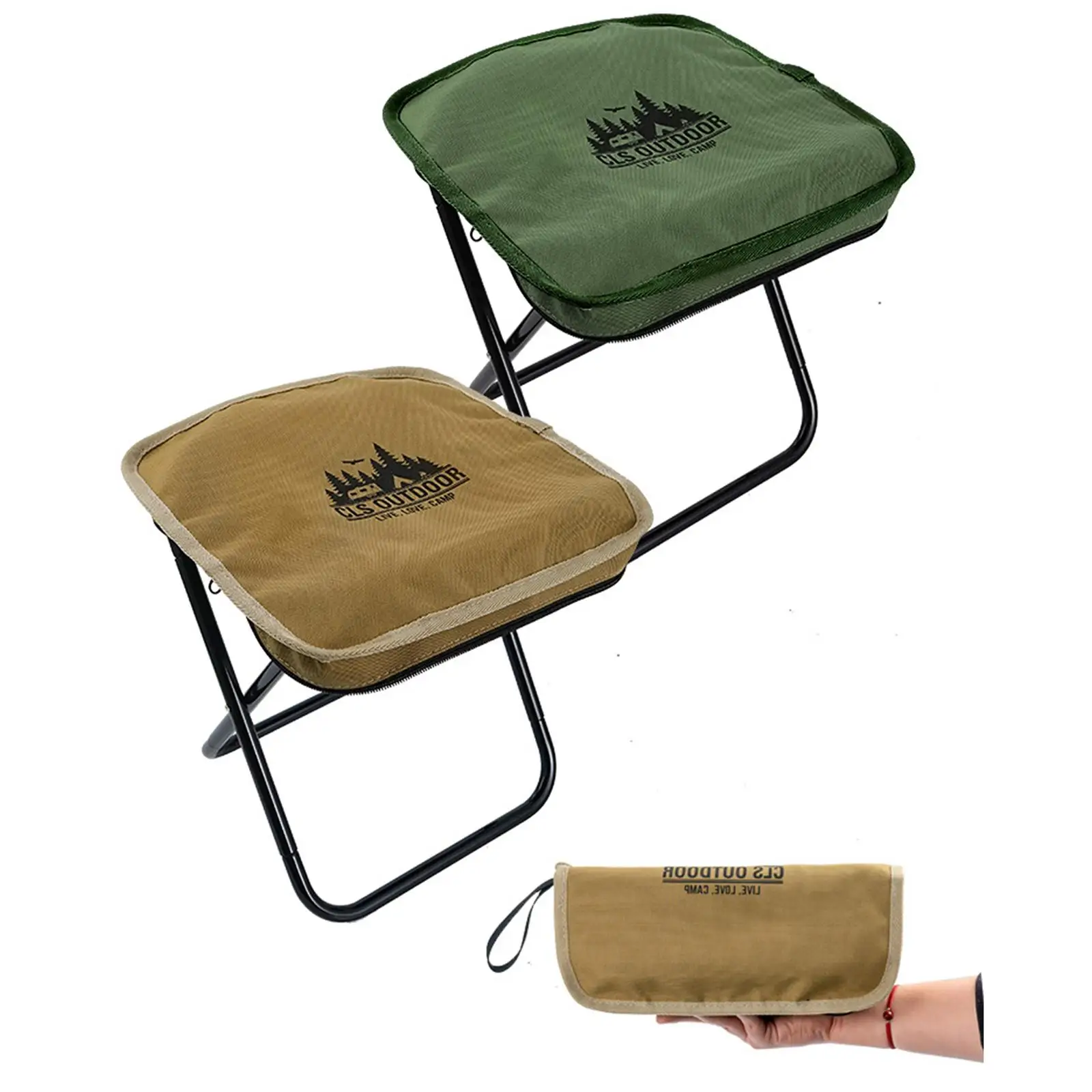 Camping Stool Seat Durable Small Folding Chair for Traveling Beach Garden