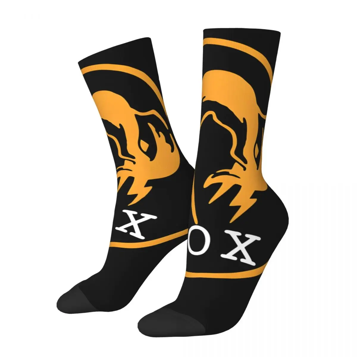 

Happy Funny Orange Men's Socks Vintage Harajuku M-Metal Gear Hip Hop Novelty Seamless Crew Crazy Sock Gift Printed