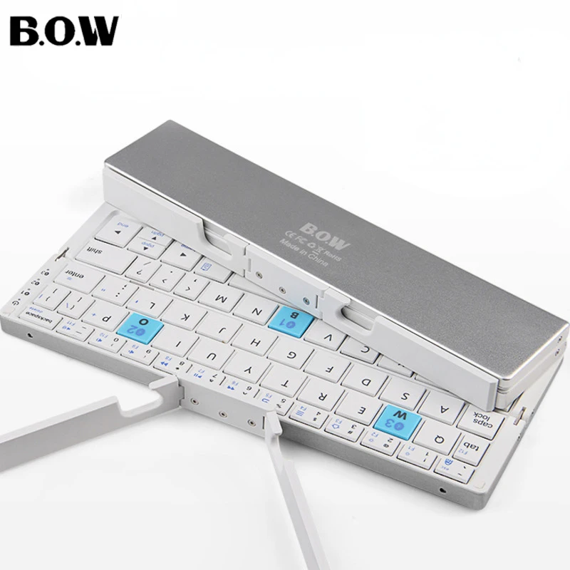 Bow foldable bluetooth keyboard rechargeable keyboard mini folding
