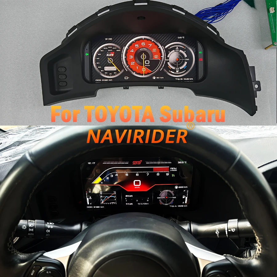 Pantalla Inteligente de 12.3 Pulgadas para el Panel de Instrumentos Digital del Automóvil, para TOYOTA Subaru 2013-2019, Pantalla de Cabina Virtual 1