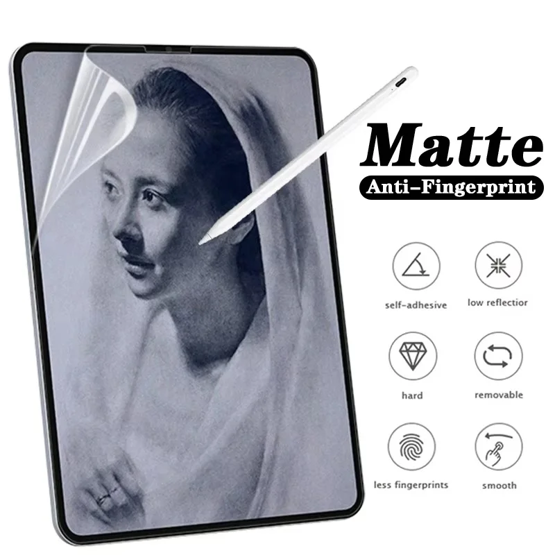 Matte Finish Screen Protector Film for iPad - Like Paper Touch, Anti-Glare, Scratch-Resistant