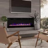 72 Inch Ultra-thin Silent Linear Electric Fireplace, Embedded Wall Mounted Fireplace, 12 Adjustable Flame Colors and Speeds 3